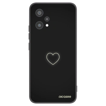 Picasee fekete szilikon tok az alábbi mobiltelefonokra Realme 9 Pro 5G - Heart