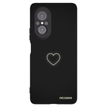Picasee fekete szilikon tok az alábbi mobiltelefonokra Huawei Nova 9 SE - Heart
