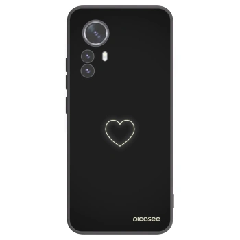 Picasee fekete szilikon tok az alábbi mobiltelefonokra Xiaomi 12 Pro - Heart