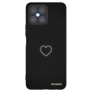 Picasee fekete szilikon tok az alábbi mobiltelefonokra Honor X8 4G - Heart