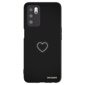 Picasee fekete szilikon tok az alábbi mobiltelefonokra OPPO A16s - Heart