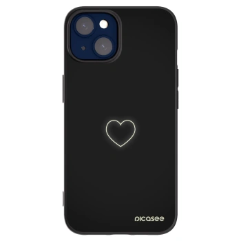 Picasee fekete szilikon tok az alábbi mobiltelefonokra Apple iPhone 14 - Heart