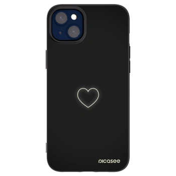 Picasee fekete szilikon tok az alábbi mobiltelefonokra Apple iPhone 14 Plus - Heart