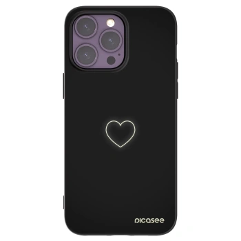 Picasee fekete szilikon tok az alábbi mobiltelefonokra Apple iPhone 14 Pro Max - Heart
