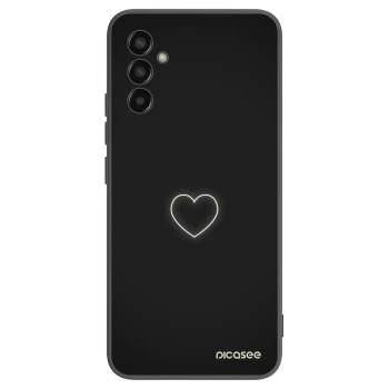 Picasee fekete szilikon tok az alábbi mobiltelefonokra Samsung Galaxy M13 M135F - Heart