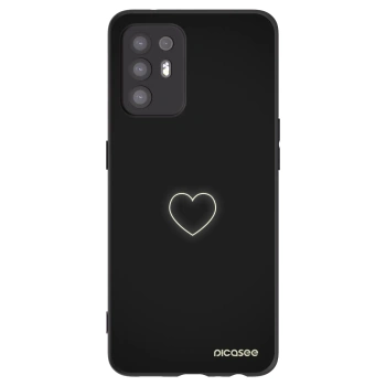 Picasee fekete szilikon tok az alábbi mobiltelefonokra OPPO A94 5G - Heart