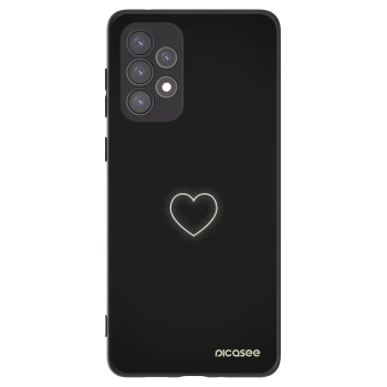 Picasee fekete szilikon tok az alábbi mobiltelefonokra Samsung Galaxy A73 5G - Heart
