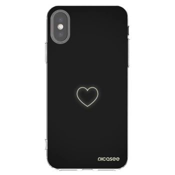 Picasee átlátszó szilikon tok az alábbi mobiltelefonokra Apple iPhone X/XS - Heart