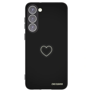 Picasee fekete szilikon tok az alábbi mobiltelefonokra Samsung Galaxy S23+ 5G - Heart