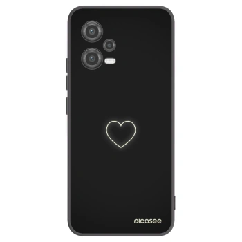 Picasee fekete szilikon tok az alábbi mobiltelefonokra Xiaomi Poco X5 - Heart