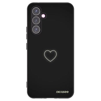 Picasee fekete szilikon tok az alábbi mobiltelefonokra Samsung Galaxy A54 5G A546B - Heart
