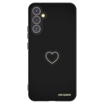 Picasee fekete szilikon tok az alábbi mobiltelefonokra Samsung Galaxy A34 5G A346B - Heart