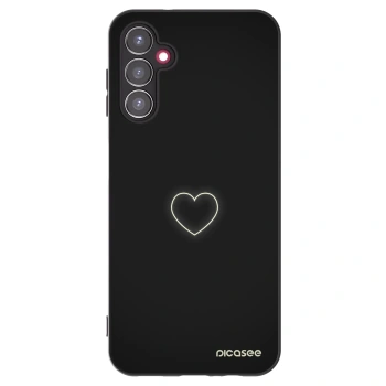 Picasee fekete szilikon tok az alábbi mobiltelefonokra Samsung Galaxy A14 4G A145R - Heart