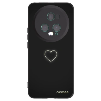 Picasee fekete szilikon tok az alábbi mobiltelefonokra Honor Magic5 Pro - Heart