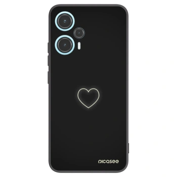 Picasee fekete szilikon tok az alábbi mobiltelefonokra Xiaomi Poco F5 - Heart