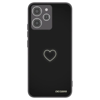 Picasee fekete szilikon tok az alábbi mobiltelefonokra Xiaomi Redmi 12 4G - Heart