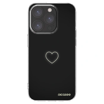 Picasee átlátszó szilikon tok az alábbi mobiltelefonokra Apple iPhone 15 Pro - Heart