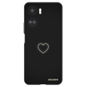 Picasee fekete szilikon tok az alábbi mobiltelefonokra Honor 90 Lite 5G - Heart