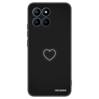 Picasee fekete szilikon tok az alábbi mobiltelefonokra Honor 70 Lite - Heart