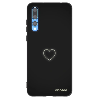 Picasee fekete szilikon tok az alábbi mobiltelefonokra Huawei P20 Pro - Heart