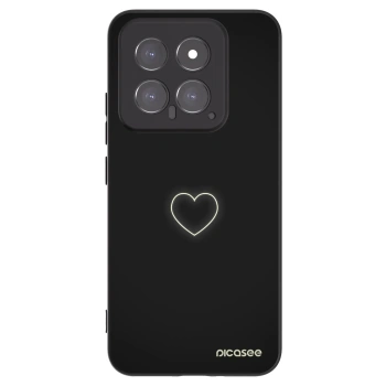 Picasee fekete szilikon tok az alábbi mobiltelefonokra Xiaomi 14 - Heart