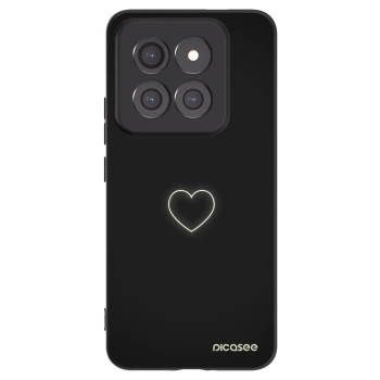 Picasee fekete szilikon tok az alábbi mobiltelefonokra Xiaomi 14 Pro - Heart