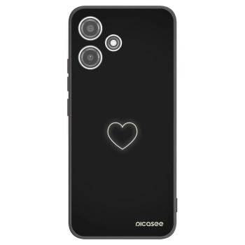 Picasee fekete szilikon tok az alábbi mobiltelefonokra Xiaomi Redmi 12 5G - Heart