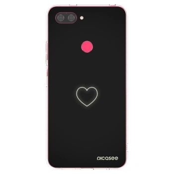 Picasee átlátszó szilikon tok az alábbi mobiltelefonokra Xiaomi Mi 8 Lite - Heart