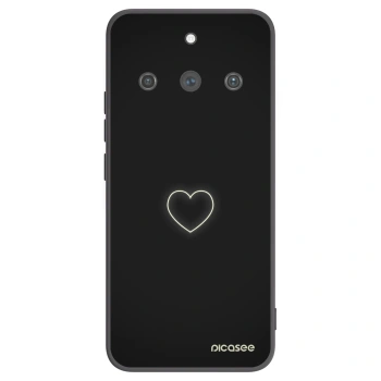 Picasee fekete szilikon tok az alábbi mobiltelefonokra Realme 11 Pro+ - Heart