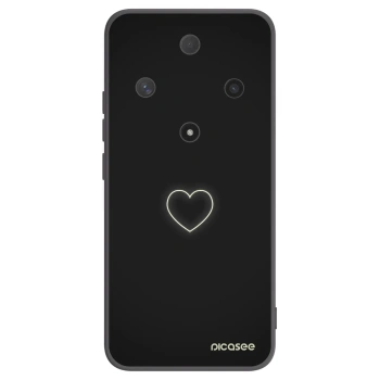 Picasee fekete szilikon tok az alábbi mobiltelefonokra Honor Magic6 Lite 5G - Heart