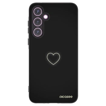 Picasee fekete szilikon tok az alábbi mobiltelefonokra Samsung Galaxy A35 5G A356B - Heart