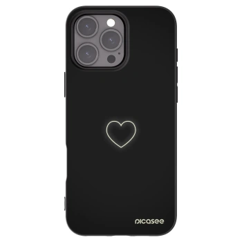 Picasee fekete szilikon tok az alábbi mobiltelefonokra Apple iPhone 16 Pro Max - Heart