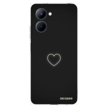 Picasee átlátszó szilikon tok az alábbi mobiltelefonokra Realme C33 (2023) - Heart