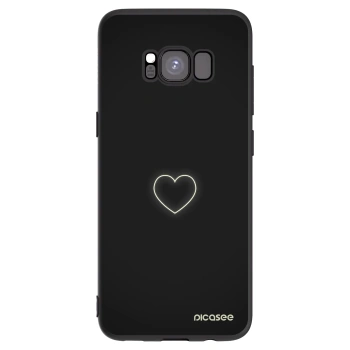 Picasee fekete szilikon tok az alábbi mobiltelefonokra Samsung Galaxy S8 G950F - Heart