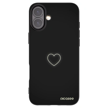 Picasee fekete szilikon tok az alábbi mobiltelefonokra Apple iPhone 16 Plus - Heart