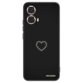 Picasee fekete szilikon tok az alábbi mobiltelefonokra Motorola Moto G85 - Heart