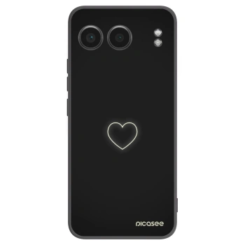 Picasee fekete szilikon tok az alábbi mobiltelefonokra OnePlus Nord 4 - Heart