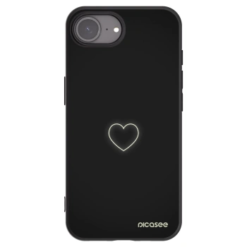 Picasee fekete szilikon tok az alábbi mobiltelefonokra Apple iPhone 16e - Heart