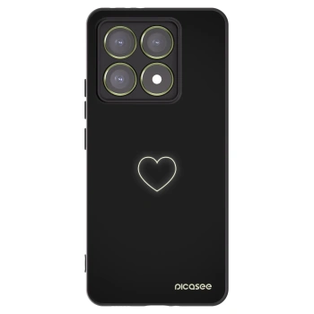Picasee fekete szilikon tok az alábbi mobiltelefonokra Xiaomi 14T - Heart