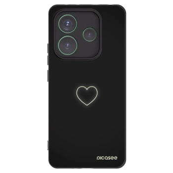 Picasee fekete szilikon tok az alábbi mobiltelefonokra Xiaomi Redmi Note 14 5G - Heart