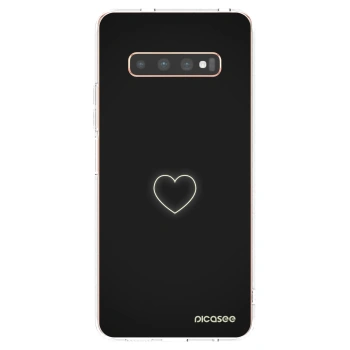 Picasee átlátszó szilikon tok az alábbi mobiltelefonokra Samsung Galaxy S10 Plus G975 - Heart