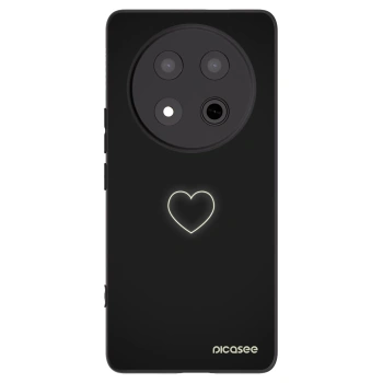 Picasee fekete szilikon tok az alábbi mobiltelefonokra Honor Magic7 Lite 5G - Heart