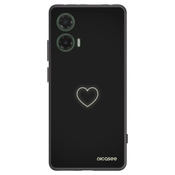 Picasee fekete szilikon tok az alábbi mobiltelefonokra Motorola Moto G35 5G - Heart