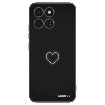 Picasee fekete szilikon tok az alábbi mobiltelefonokra Honor 200 Smart 5G - Heart