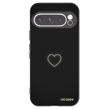 Picasee fekete szilikon tok az alábbi mobiltelefonokra Google Pixel 9 Pro - Heart