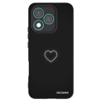 Picasee fekete szilikon tok az alábbi mobiltelefonokra Honor 400 Lite 5G - Heart