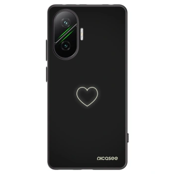 Picasee fekete szilikon tok az alábbi mobiltelefonokra Xiaomi Poco F7 Pro 5G - Heart