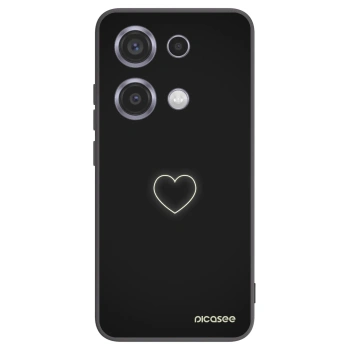 Picasee fekete szilikon tok az alábbi mobiltelefonokra Xiaomi Redmi Note 14S - Heart