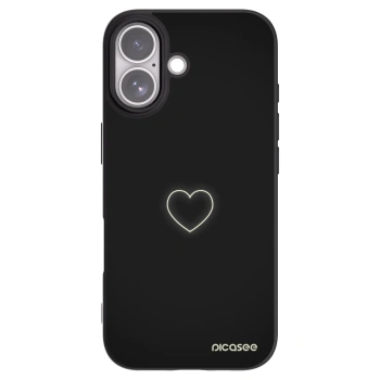 Picasee fekete szilikon tok az alábbi mobiltelefonokra Apple iPhone 17 - Heart