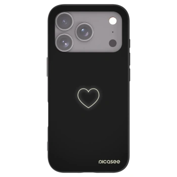 Picasee fekete szilikon tok az alábbi mobiltelefonokra Apple iPhone 17 Pro - Heart
